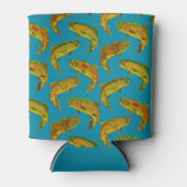 Aspen Leaf Regenbogenforelle Nahtloses Muster 2018 Dosenkühler (Vorderseite)