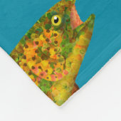 Aspen Leaf Regenbogenforelle Nahtloses Muster 2018 Fleecedecke (Ecke)