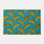 Aspen Leaf Regenbogenforelle Nahtloses Muster 2018 Fußmatte (Vorderseite)