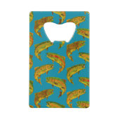 Aspen Leaf Regenbogenforelle Nahtloses Muster 2018 Geldbeutel Flaschenöffner (Rückseite)