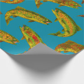 Aspen Leaf Regenbogenforelle Nahtloses Muster 2018 Geschenkpapier (Ecke)