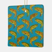 Aspen Leaf Regenbogenforelle Nahtloses Muster 2018 Keramikornament (Links)