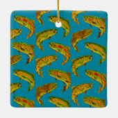 Aspen Leaf Regenbogenforelle Nahtloses Muster 2018 Keramikornament (Rückseite)