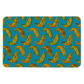 Aspen Leaf Regenbogenforelle Nahtloses Muster 2018 Magnet (Horizontal)