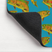 Aspen Leaf Regenbogenforelle Nahtloses Muster 2018 Mousepad (Ecke)