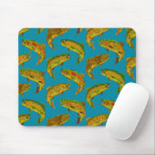 Aspen Leaf Regenbogenforelle Nahtloses Muster 2018 Mousepad (Mit Mouse)