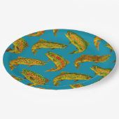 Aspen Leaf Regenbogenforelle Nahtloses Muster 2018 Pappteller (Schrägansicht)