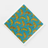 Aspen Leaf Regenbogenforelle Nahtloses Muster 2018 Serviette (Ecke)