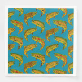 Aspen Leaf Regenbogenforelle Nahtloses Muster 2018 Serviette (Vorderseite)