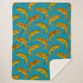 Aspen Leaf Regenbogenforelle Nahtloses Muster 2018 Sherpadecke (Vorderseite)