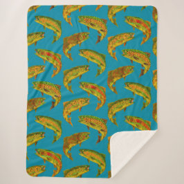 Aspen Leaf Regenbogenforelle Nahtloses Muster 2018 Sherpadecke