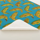 Aspen Leaf Regenbogenforelle Nahtloses Muster 2018 Sherpadecke (3/4)