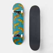 Aspen Leaf Regenbogenforelle Nahtloses Muster 2018 Skateboard (Vorderseite)