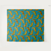 Aspen Leaf Regenbogenforelle Nahtloses Muster 2018 Wandteppich (Vorderseite (Horizontal))