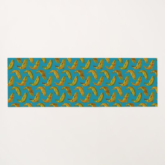 Aspen Leaf Regenbogenforelle Nahtloses Muster 2018 Yogamatte (Rückseite (Horizontal))