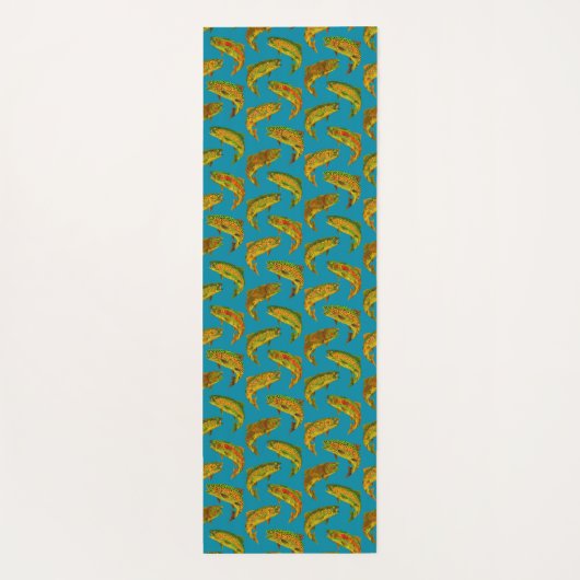 Aspen Leaf Regenbogenforelle Nahtloses Muster 2018 Yogamatte (Rückseite)