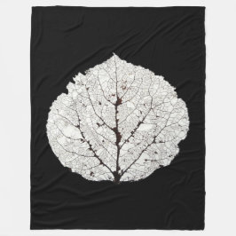 Aspen Leaf Skeleton 1 Fleecedecke
