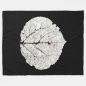 Aspen Leaf Skeleton 1 Fleecedecke (Vorderseite (Horizontal))