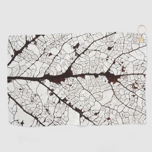 Aspen Leaf Skeleton 1 Golfhandtuch (Horizontal)