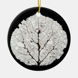Aspen Leaf Skeleton 1 Keramik Ornament