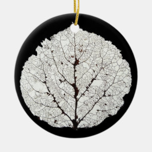 Aspen Leaf Skeleton 1 Keramik Ornament