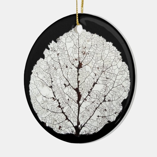Aspen Leaf Skeleton 1 Keramik Ornament (Links)