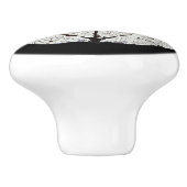 Aspen Leaf Skeleton 1 Keramikknauf (Seitenansicht)