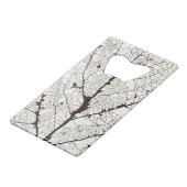 Aspen Leaf Skeleton 1 Kreditkartenflaschenöffner (Rückseite Schrägansicht)