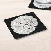 Aspen Leaf Skeleton 1 Rechteckiger Pappuntersetzer (angewinkelt)
