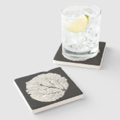 Aspen Leaf Skeleton 1 Steinuntersetzer (Seitenansicht)