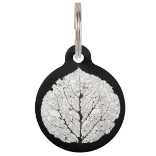 Aspen Leaf Skelett 1 Haustiermarke