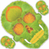 Aspen Leaf Skull 10 Aufkleber (Vorderseite)