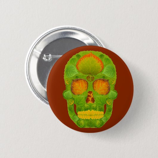 Aspen Leaf Skull 10 Button (Vorne & Hinten)