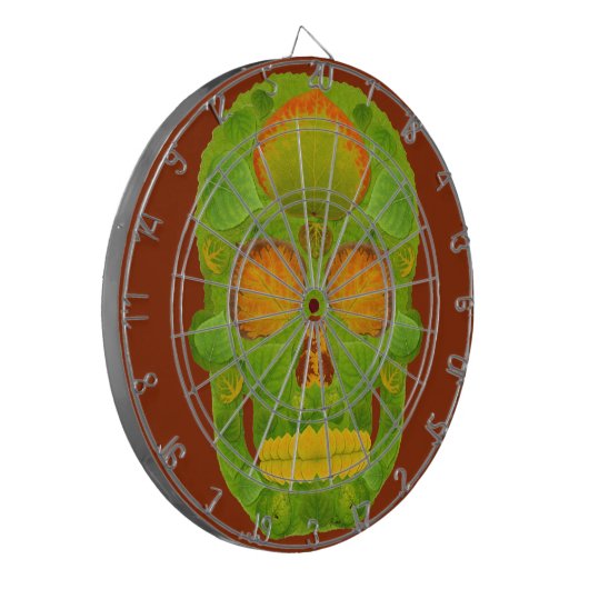 Aspen Leaf Skull 10 Dartscheibe (Vorderseite Links)