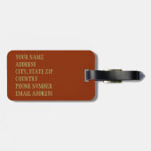 Aspen Leaf Skull 10 Gepäckanhänger (Rückseite horizontal)