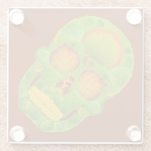 Aspen Leaf Skull 10 Glasuntersetzer (Rückseite)