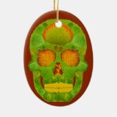 Aspen Leaf Skull 10 Keramikornament (Hinten)