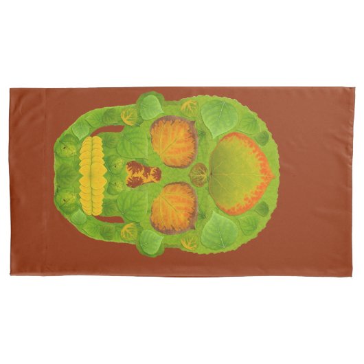 Aspen Leaf Skull 10 Kissenbezug (Vorderseite-Links)