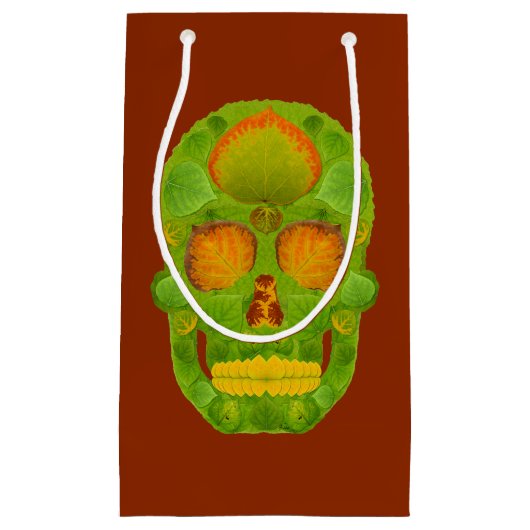Aspen Leaf Skull 10 Kleine Geschenktüte (Vorderseite)