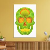 Aspen Leaf Skull 10 Leinwanddruck (Insitu (Wohnzimmer))