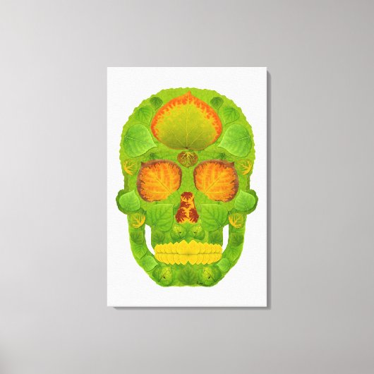 Aspen Leaf Skull 10 Leinwanddruck (Vorderseite)