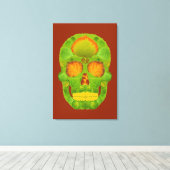 Aspen Leaf Skull 10 Leinwanddruck (Insitu (Holzboden))
