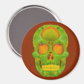 Aspen Leaf Skull 10 Magnet (Vorderseite/Rückseite)