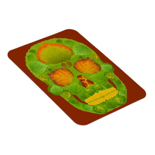 Aspen Leaf Skull 10 Magnet (Rechte Seite)