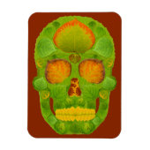 Aspen Leaf Skull 10 Magnet (Vertikal)