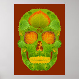 Aspen Leaf Skull 10 Poster