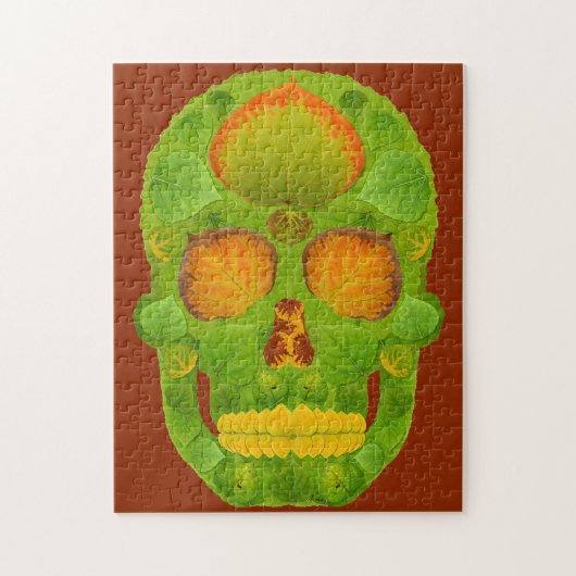 Aspen Leaf Skull 10 Puzzle (Vertikal)
