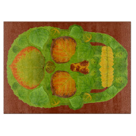 Aspen Leaf Skull 10 Schneidebrett