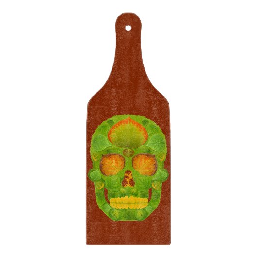 Aspen Leaf Skull 10 Schneidebrett (Vorderseite)