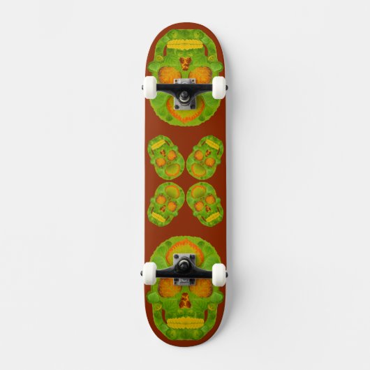 Aspen Leaf Skull 10 Skateboard (Vorderseite)